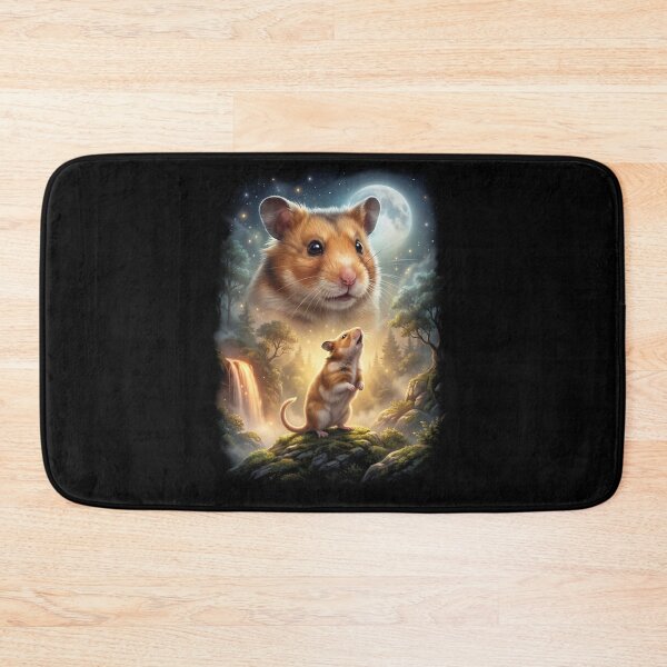 Item preview, Hamster Howling Moon Art Animal Lover designed and sold by DoodleTortle.