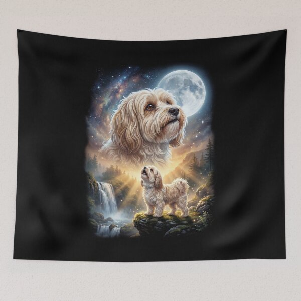Item preview, Havanese Howling Moon Art Dog Lover designed and sold by DoodleTortle.