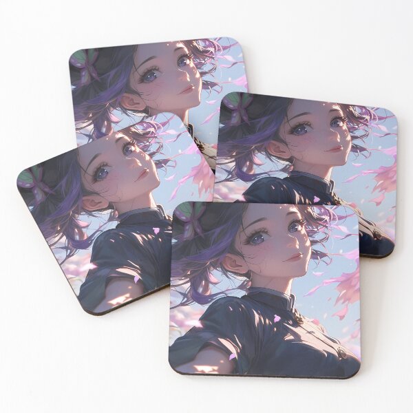 Item preview, Kanao Tsuyuri Demon Slayer Butterfly Sakura Petals Pastel Spring designed and sold by SuperTeamCanada.