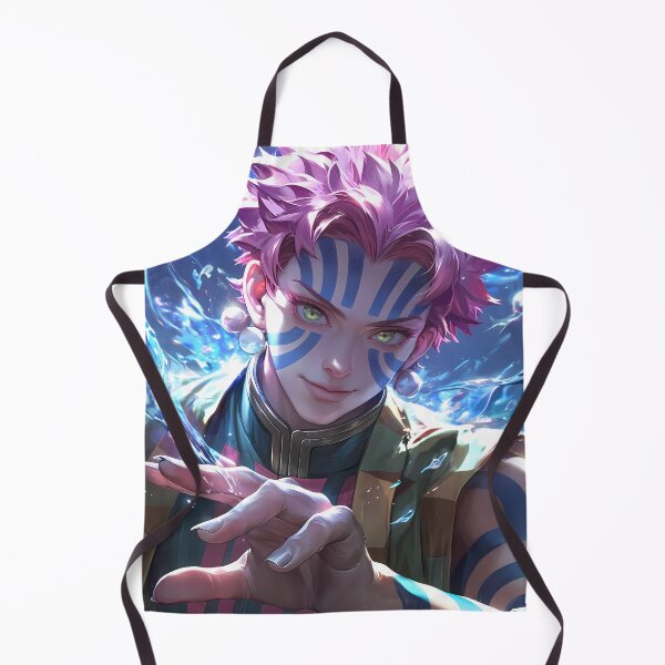 Item preview, Akaza Demon Slayer Blue Stripes Energy Aura Glowing Intense Gaze designed and sold by SuperTeamCanada.