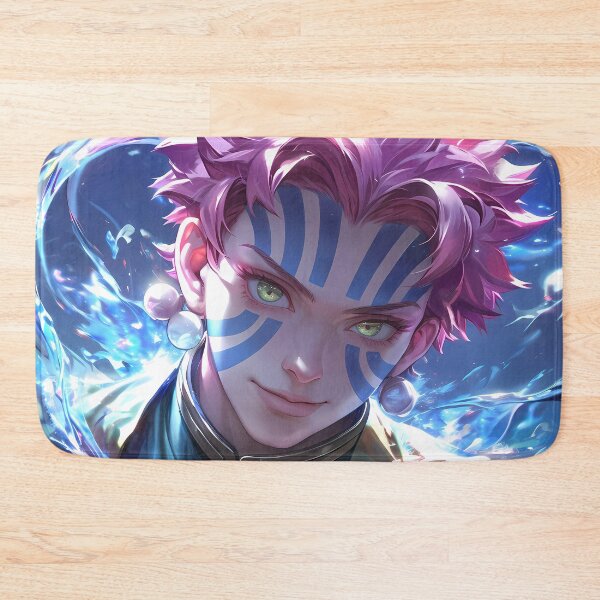 Item preview, Akaza Demon Slayer Blue Stripes Energy Aura Glowing Intense Gaze designed and sold by SuperTeamCanada.