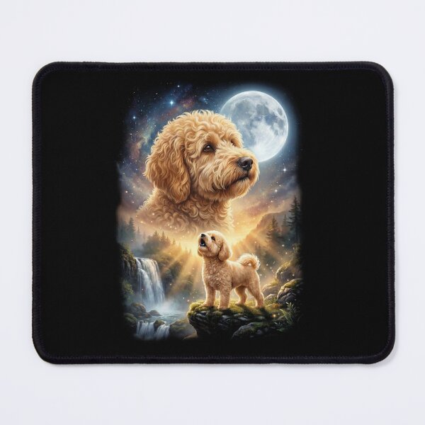 Item preview, Goldendoodle Howling Moon Art Dog Lover designed and sold by DoodleTortle.