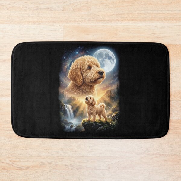 Item preview, Goldendoodle Howling Moon Art Dog Lover designed and sold by DoodleTortle.