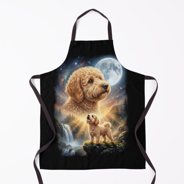 Item preview, Goldendoodle Howling Moon Art Dog Lover designed and sold by DoodleTortle.