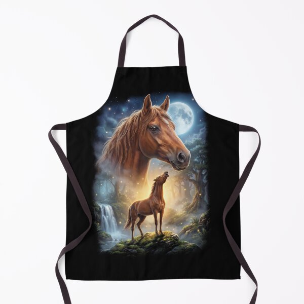 Item preview, Horse Howling Moon Art Animal Lover designed and sold by DoodleTortle.