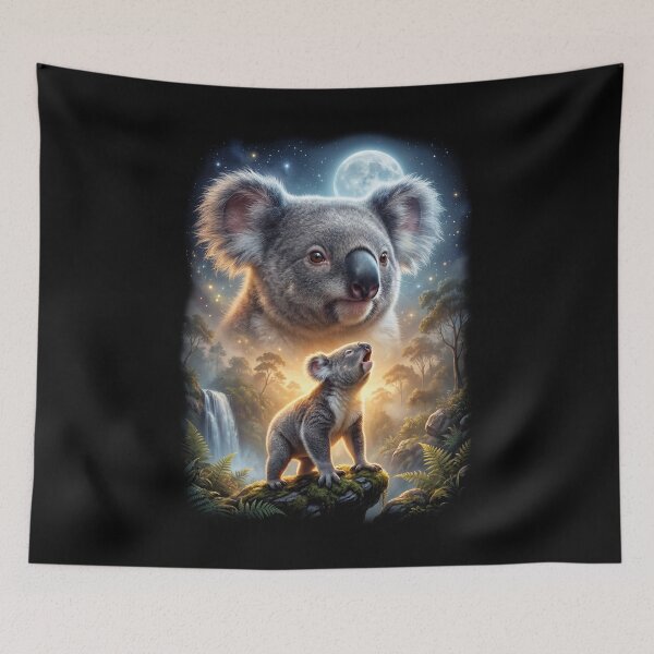Item preview, Koala Howling Moon Art Animal Lover designed and sold by DoodleTortle.