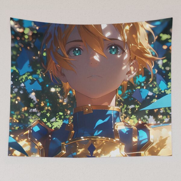 Item preview, Eugeo Sword Art Online Blue Uniform Armor Forest Light Resolve designed and sold by SuperTeamCanada.