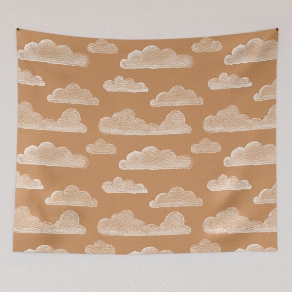 Item preview, Dreamtime Clouds Watercolor Pattern - Rust + Snow designed and sold by Irene Estelle.