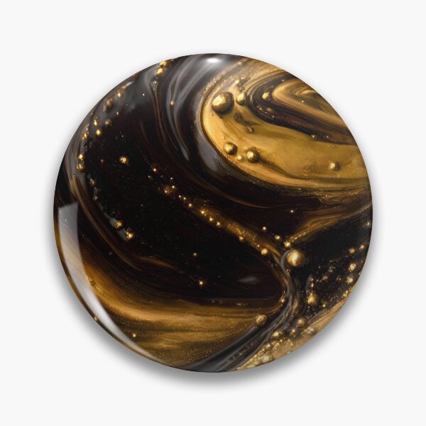 Item preview, Espresso y un abstracto brillante dorado con remolinos designed and sold by Glitchart66.