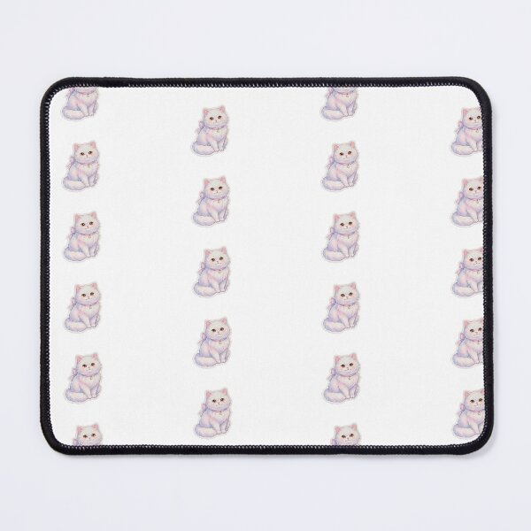 Item preview, Cute Fluffy White Persian Cat Kawaii Sticker designed and sold by SoftVibeArt.