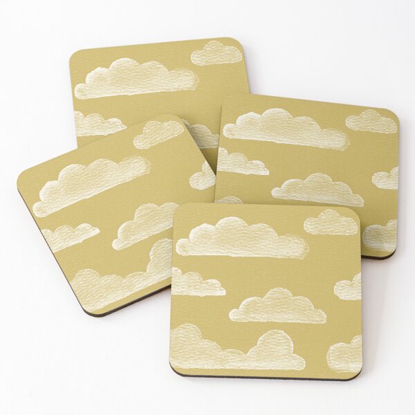 Item preview, Dreamtime Clouds Watercolor Pattern - Saffron + Snow designed and sold by Irene Estelle.