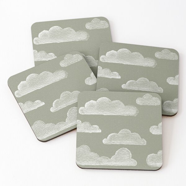 Item preview, Dreamtime Clouds Watercolor Pattern - Sage + Snow designed and sold by Irene Estelle.