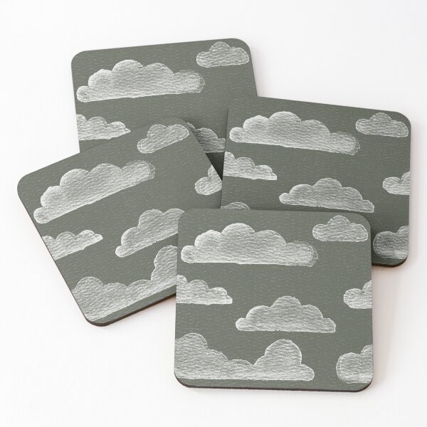 Item preview, Dreamtime Clouds Watercolor Pattern - Pine + Snow designed and sold by Irene Estelle.