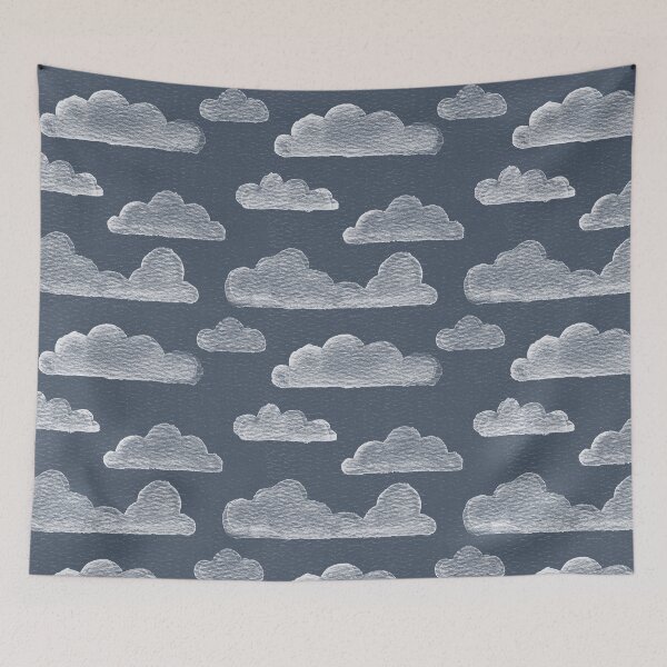 Item preview, Dreamtime Clouds Watercolor Pattern - Dusk + Snow designed and sold by Irene Estelle.