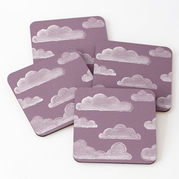 Item preview, Dreamtime Clouds Watercolor Pattern - Beet + Snow designed and sold by Irene Estelle.