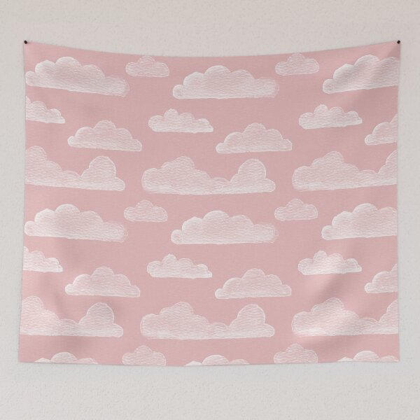 Item preview, Dreamtime Clouds Watercolor Pattern - Rose + Snow designed and sold by Irene Estelle.