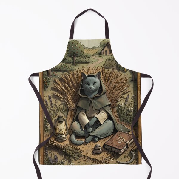 Item preview, Vintage Virgo Harvester Cat Zodiac Tarot Card designed and sold by Idealforme.