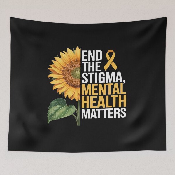Item preview, End The Stigma Mental Health Matters Sunflower End Stigma designed and sold by Thamngan.