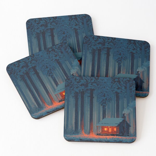 Item preview, Retro Pixel Snowy Cabin In Woods designed and sold by Rtymer.