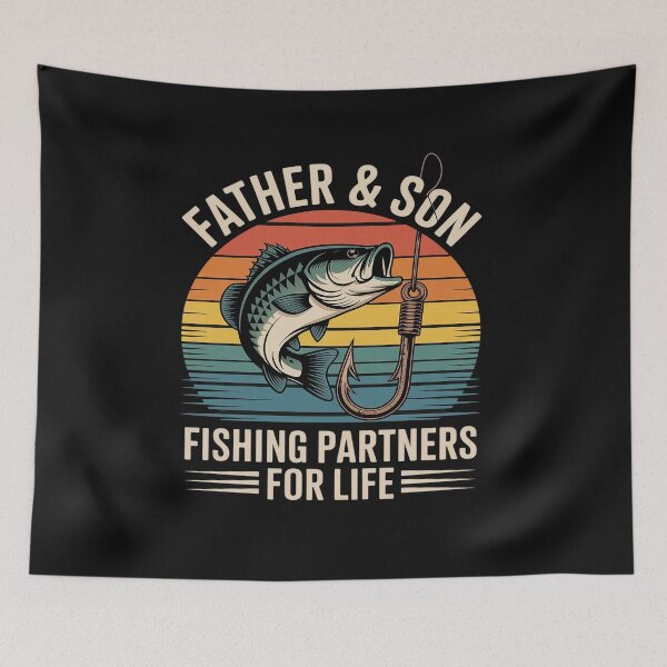 Item preview, Father Son Matching Fishing Bass Fish Dad  designed and sold by Thamngan.