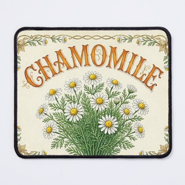 Item preview, Victorian Chamomile Watercolor Apothecary label – Vivid Botanical Herb - Botanical designed and sold by CattlettArt.