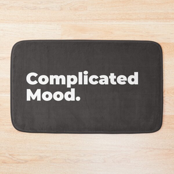 Item preview, Minimalist Relatable Quote “Complicated Moodf” Black Aesthetic Typography Design designed and sold by diahsariw.