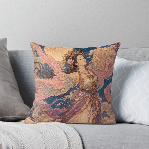Item preview, Taisho Celestial Maiden Dancing Japanese Vintage Art designed and sold by WabiSabiArts.