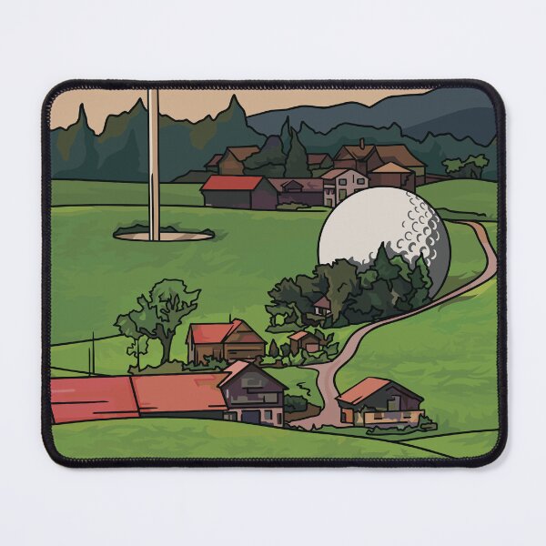 Item preview, Golf Course Village - Whimsical Golf Art designed and sold by GolfCorner.