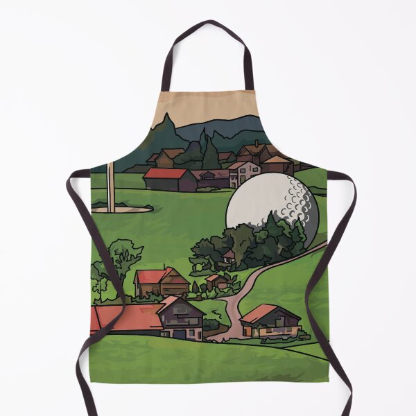 Item preview, Golf Course Village - Whimsical Golf Art designed and sold by GolfCorner.
