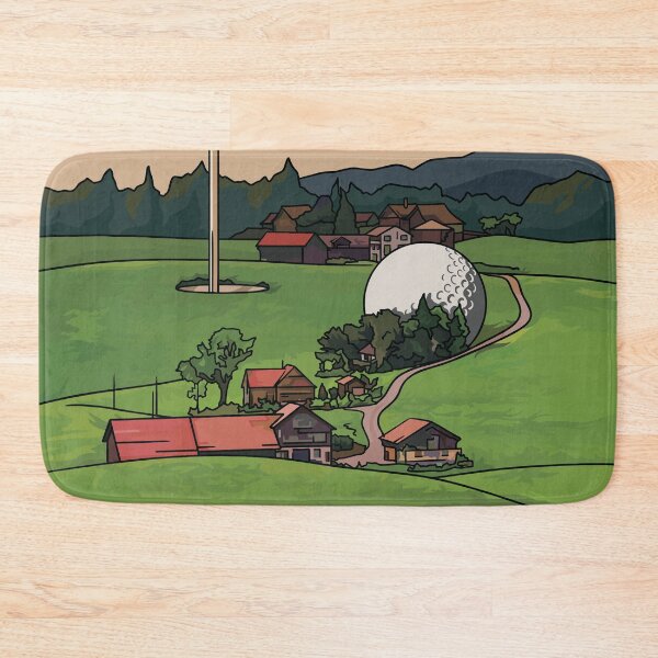 Aperçu de l'œuvre Village de golf - Art du golf fantaisiste créée et vendue par GolfCorner.