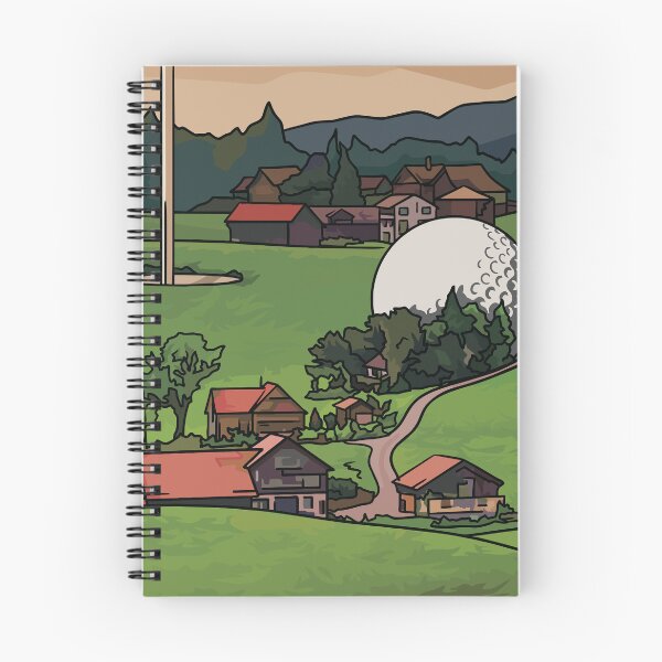 Item preview, Golf Course Village - Whimsical Golf Art designed and sold by GolfCorner.