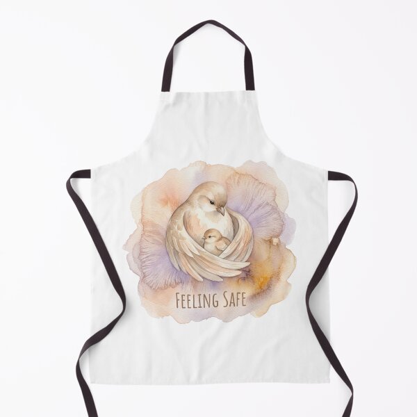 Item preview, Nurturing Love – Mother Bird and Chick Soft Watercolor Illustration designed and sold by ZorviqueStudio.
