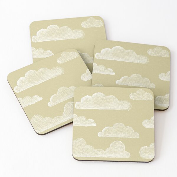 Item preview, Dreamtime Clouds Watercolor Pattern - Gold + Snow designed and sold by Irene Estelle.