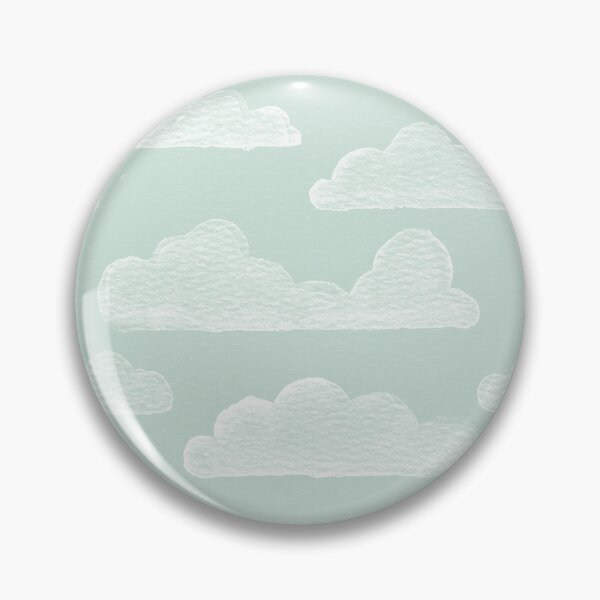 Item preview, Dreamtime Clouds Watercolor Pattern - Mint + Snow designed and sold by Irene Estelle.