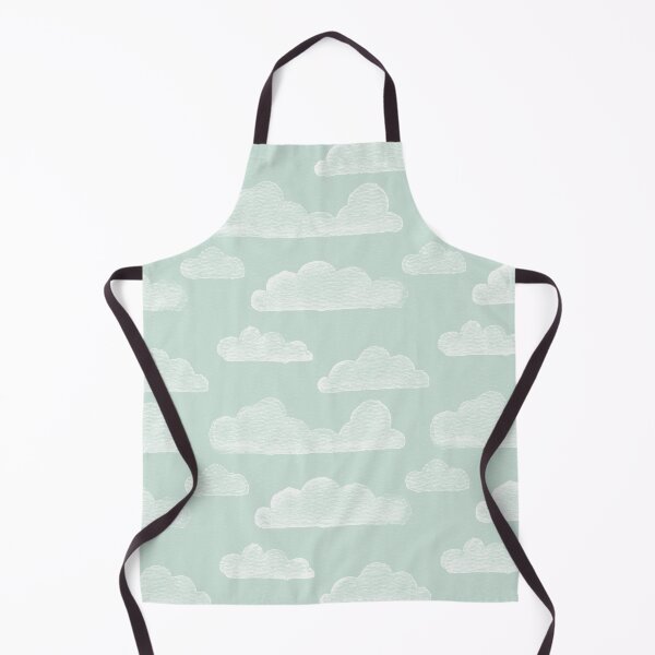 Item preview, Dreamtime Clouds Watercolor Pattern - Mint + Snow designed and sold by Irene Estelle.