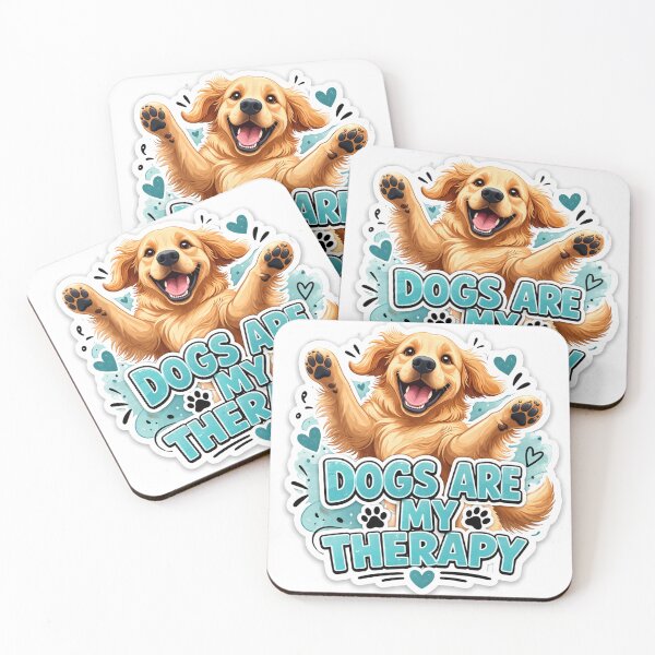 Item preview, Dogs Are My Therapy Golden Retriever designed and sold by DrakeDogShop.