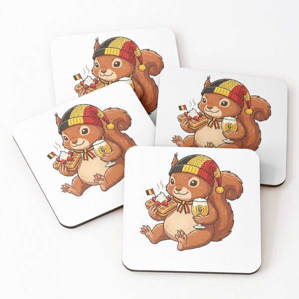 Item preview, Cute Belgian Squirrel Waffle and Beer designed and sold by k3rstman1.
