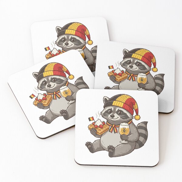 Item preview, Belgian Raccoon Waffle and Beer Cartoon designed and sold by k3rstman1.