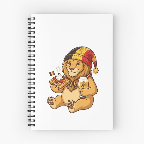 Item preview, Cute Belgian Lion Mascot with Waffle and Beer designed and sold by k3rstman1.