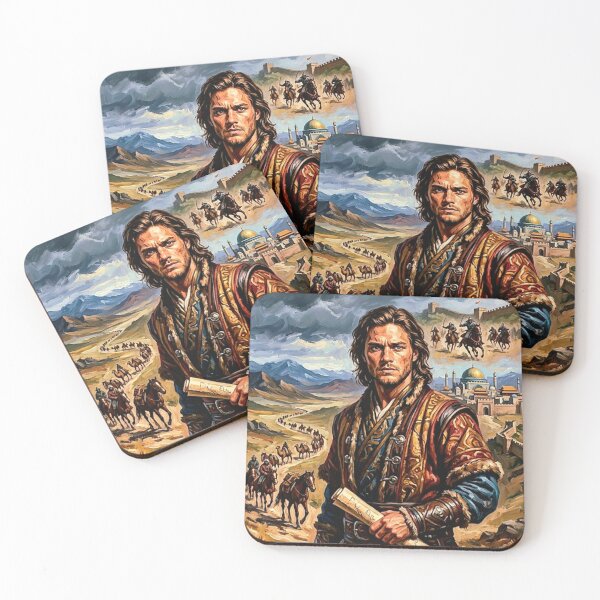 Item preview, A Stranger in the Court of the Khan: Marco Polo Fine Art Tribute designed and sold by Art's Diner.