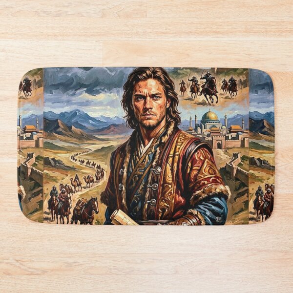 Item preview, A Stranger in the Court of the Khan: Marco Polo Fine Art Tribute designed and sold by Art's Diner.