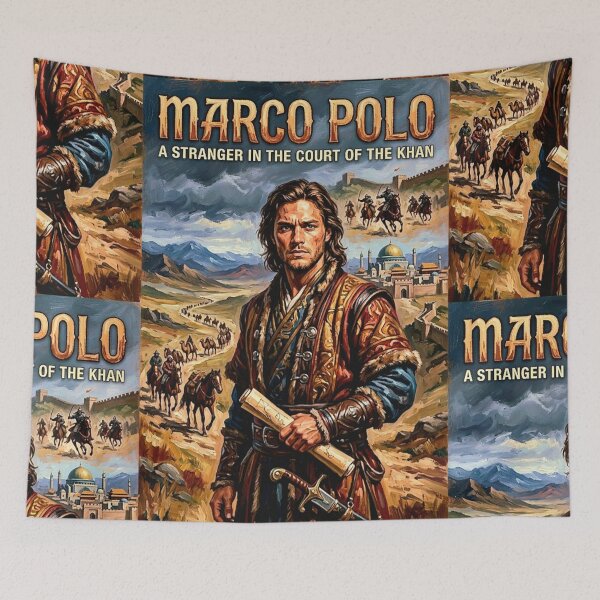 Item preview, A Stranger in the Court of the Khan: Marco Polo Fine Art Tribute designed and sold by Art's Diner.