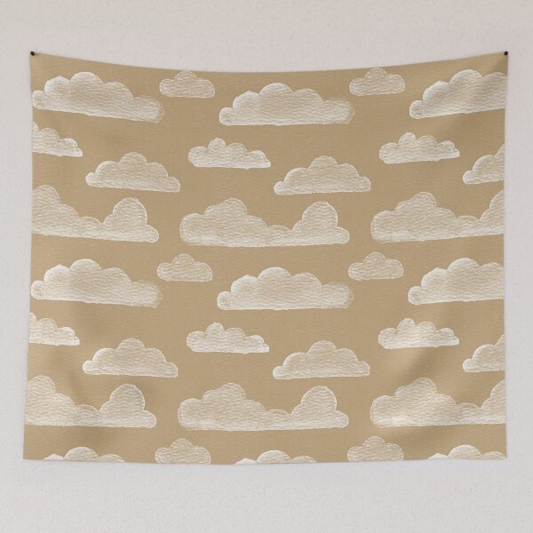 Item preview, Dreamtime Clouds Watercolor Pattern - Fawn + Snow designed and sold by Irene Estelle.