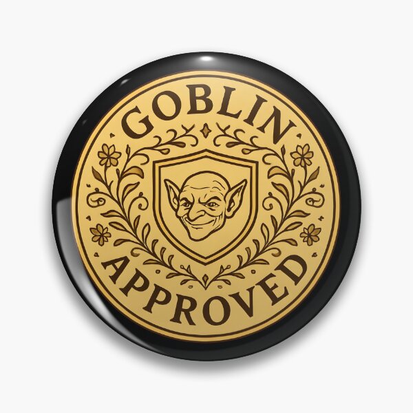 Item preview, Goblin Approved Sticker - Goblincore Emblem Design designed and sold by FestivityFinds.