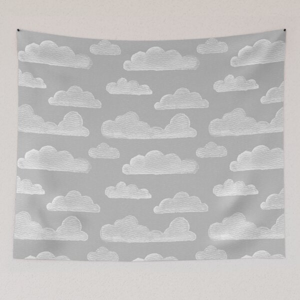 Item preview, Dreamtime Clouds Watercolor Pattern - Fog + Snow designed and sold by Irene Estelle.