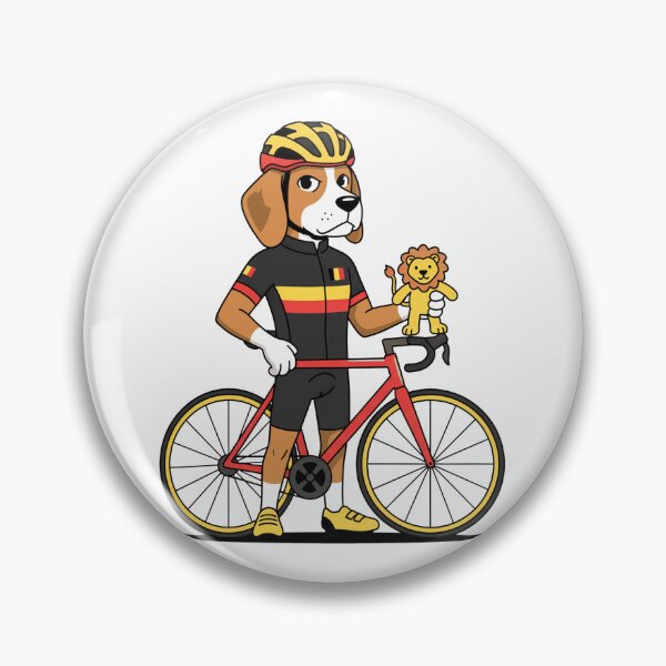 Item preview, Belgian Beagle Dog Cyclist With Road Bike designed and sold by k3rstman1.