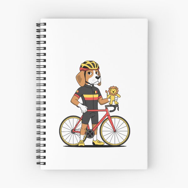 Item preview, Belgian Beagle Dog Cyclist With Road Bike designed and sold by k3rstman1.