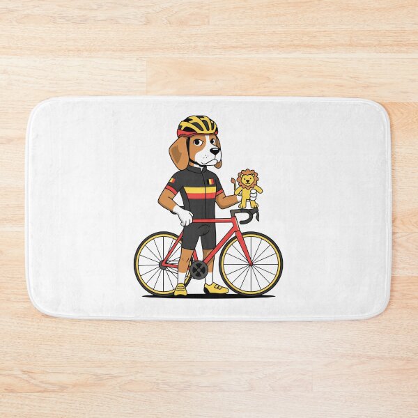 Item preview, Belgian Beagle Dog Cyclist With Road Bike designed and sold by k3rstman1.
