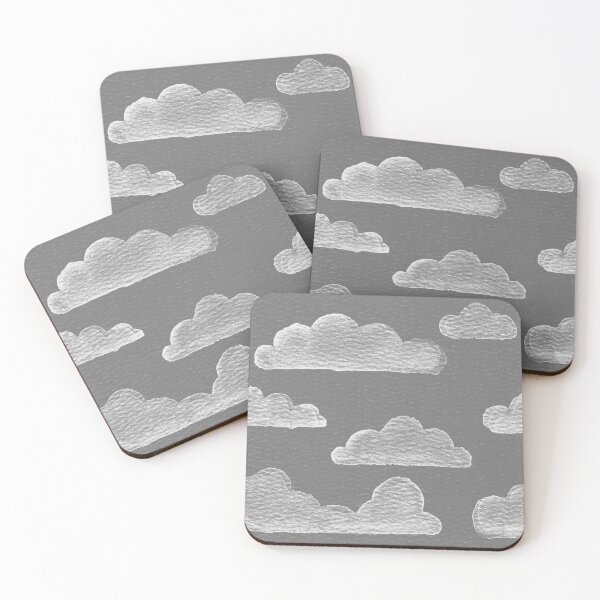 Item preview, Dreamtime Clouds Watercolor Pattern - Slate + Snow designed and sold by Irene Estelle.