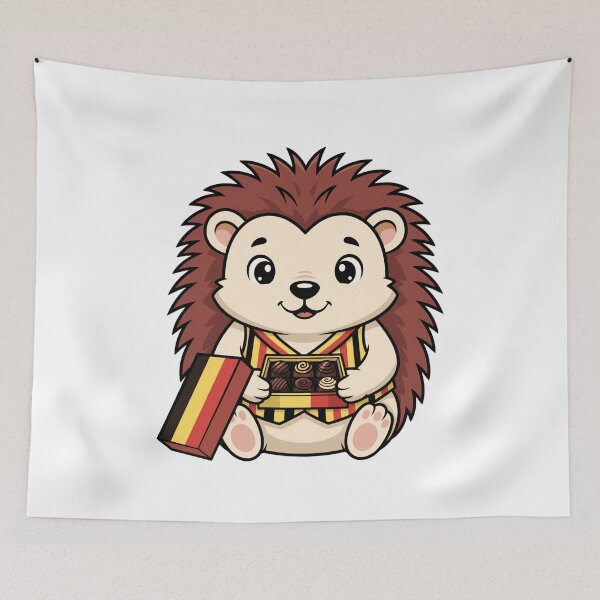 Item preview, Adorable Cartoon Hedgehog with Box of Chocolates designed and sold by k3rstman1.